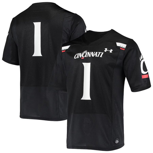 Men's Cincinnati Bearcats ACTIVE PLAYER Custom Black Stitched Football Jersey